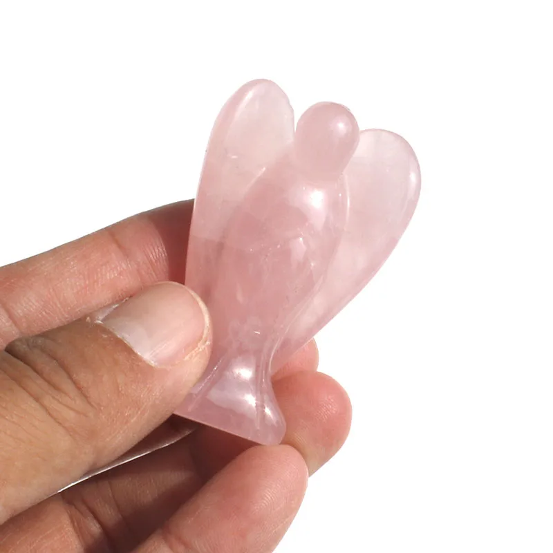 

Free Shipping !!! 5 / 10 Pcs 5 CM natural rose quartz crystal angel for home decoration