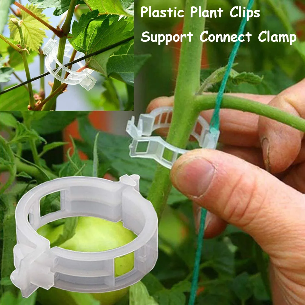 YeahBoom 300 Pezzi Giardino Piante Clip di Supporto,Clip di Supporto per Piante,Clip per Piante da Giardino,Plastica Garden Plant Flower Clip,Clip per Innesti Giardinaggio,Pomodoro Verdure Clip