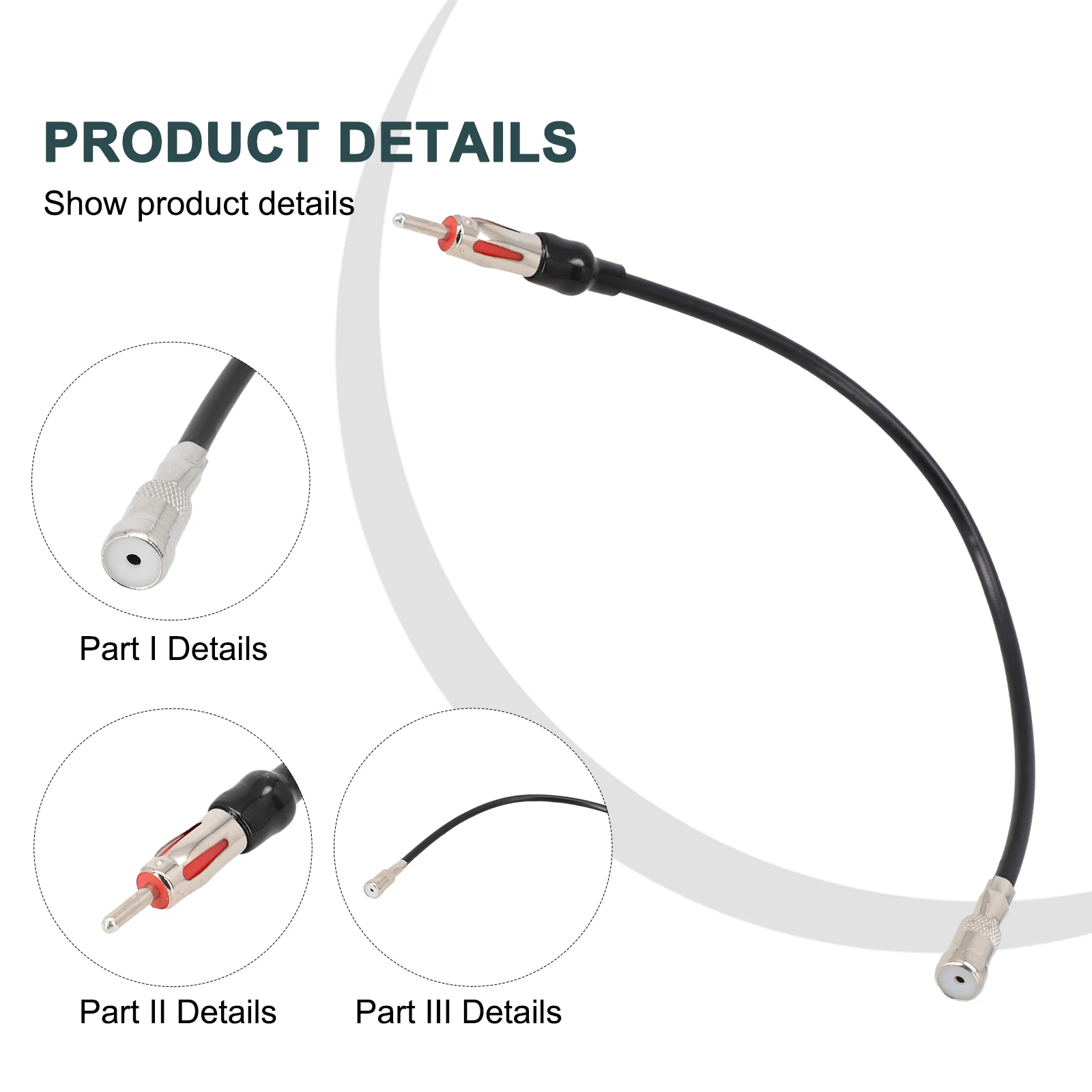 

Car Radio Antenna Adapter ISO To DIN Cable For FM AM Antenna Car Audio Converter For Car Stereo Head Unit Radio Antenna Interfac