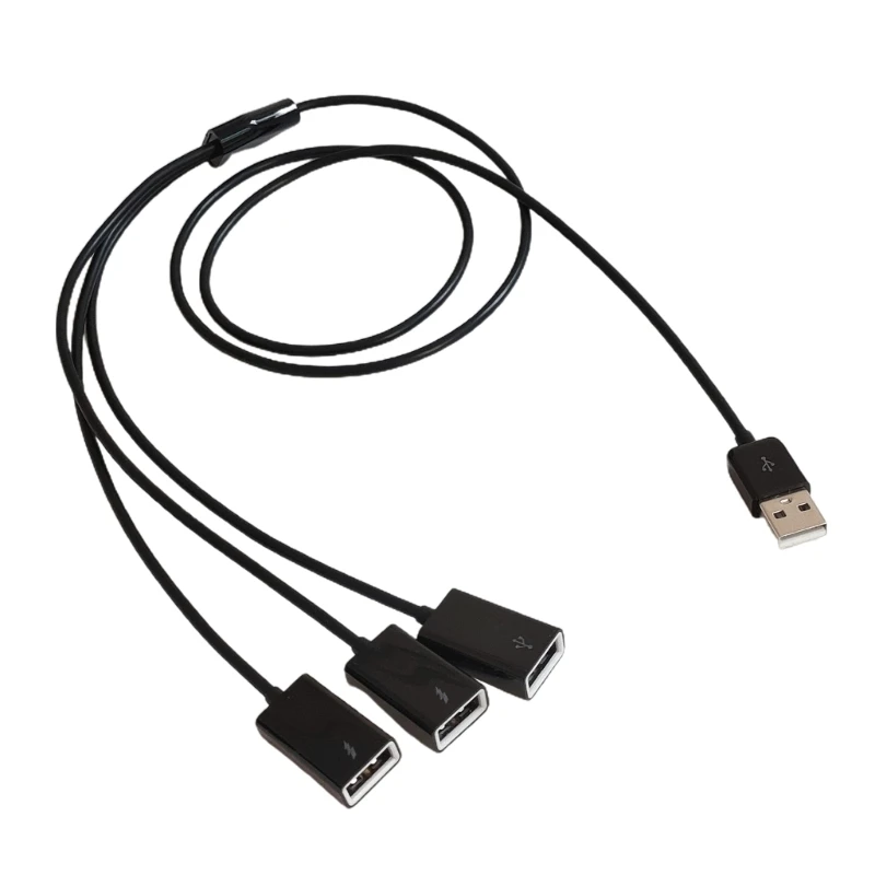 Multi-Port USB Extension Cable with 3 Female Adapters