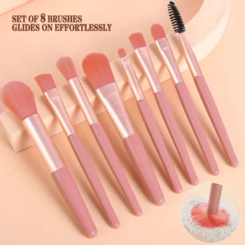 Set di pennelli per trucco, portatile, per capelli morbidi, in polvere sciolta, correttore, ombretto, fard, fondotinta, strumenti di bellezza completi