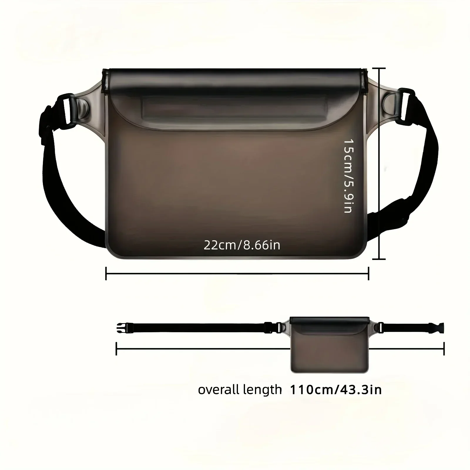 Waterproof Phone Bag, Three-Layer Sealed Touch Screen Waterproof Phone Waist Bag, Suitable For Swimming, Drifting, And Diving
