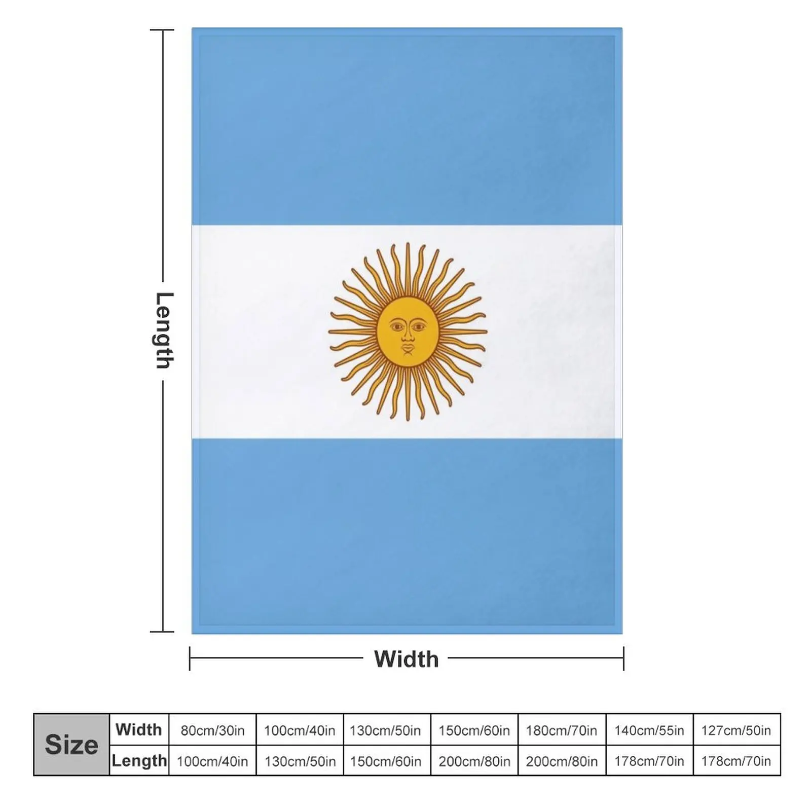 Flag of Argentina Throw Blanket Sofa Quilt Polar Large Blankets 2