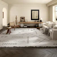Light Luxury Style Living Room Decoration Carpet Thick Plush Lounge Floor Mat Fluffy Soft Study Rug Large Area Rugs for Bedroom 1