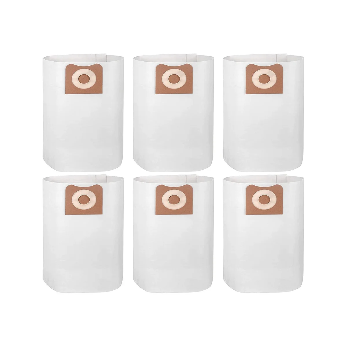 

6PCS Shop Vac Bags for VF3502 12-16 Gallon Vac High Efficiency Vacuum Bag 23743 Dust Collector