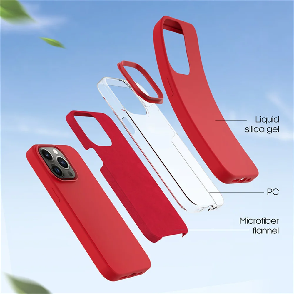 Soft Liquid Silicone Cases For Apple iPhone 16 11 12 13 14 15 Pro Max 14 15 16 PlusShockproof Bumper Cover Phone Accessories 3