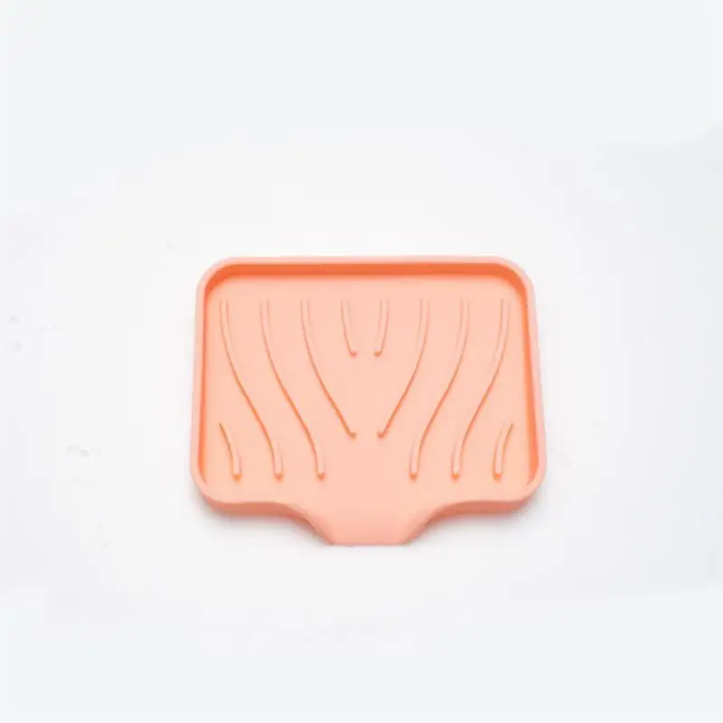 2024 Silicone Drain Soap Box Kitchen Bathroom Anti-slip Sink Tray Creative Washing Table Soap Tray Free Punch Drain Rack