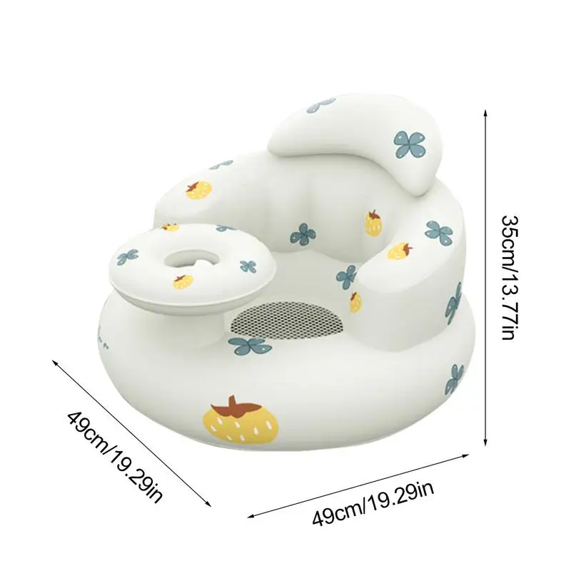 PVC Baby Sofa Learning to Sit Chair Infant Toddler Inflatable Seat Bathing Stool Multi-functional Cute Bathroom supplies - Image 6