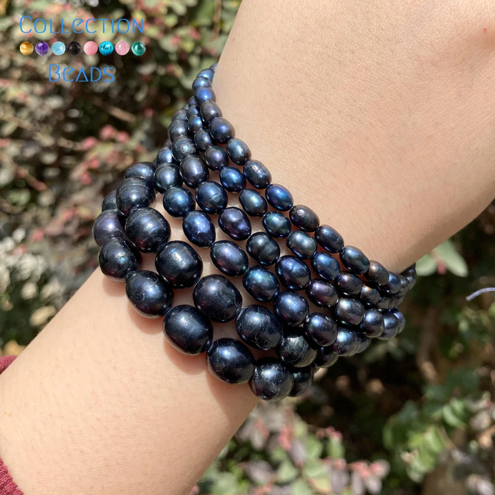 Collana Di Perle Nere / Collana Di Perle D'acqua Dolce Per Uomo / Collana Di Perle Annodate / Collana Di Perle Da Uomo / Regali Per Uomo / Idee Regalo Per Uomo - Italia - Foto 3