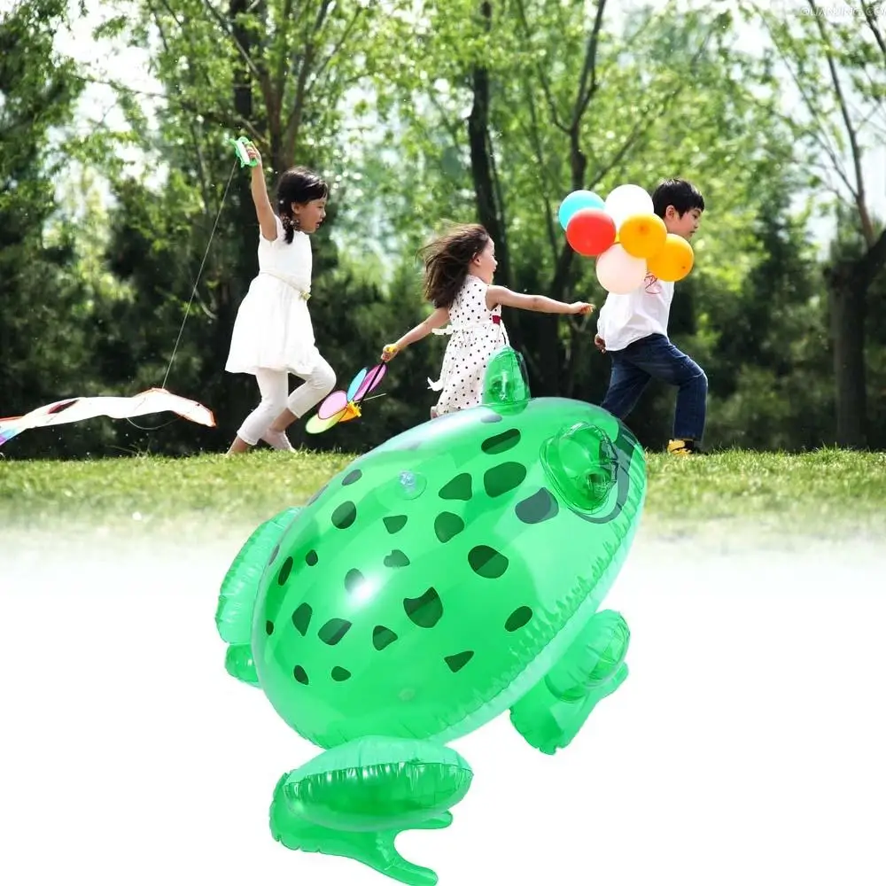 Decor With Flashing Light Glowing Frog Inflatable Toy Green Inflatable Frog Toy Festival Party Decor Inflatable Frog Model