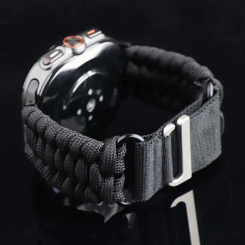 Durable Nylon Umbrella Rope Watch Strap, 20/22mm Band