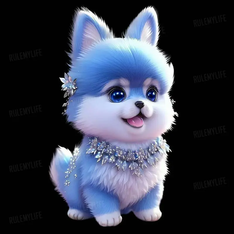 Pomeranian Toilet Stickers for Washroom Toilet Lid Backrest Animal Dog Decoration Accessories Self-adhesive Vinyl Decals vinyl stickers toilet stickers toilet seat stickers