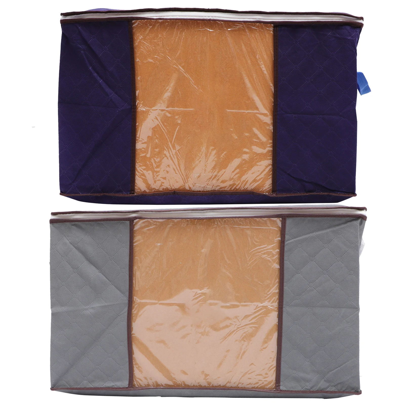 

2 Pcs Storage Bag Organizer Under Clothes Case Foldable Collapsible Bins Comforter Bags Clothing Quilts Containers