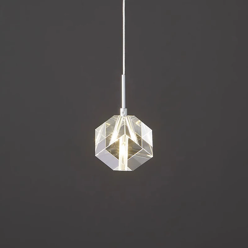 Bedroom Bedside Crystal Pendant Lamps Nordic Restaurant Bar Desk Study Chandelier Modern Adjustable Small Hanging Lights pendant lights pendant lamp chandelier lighting vintage pendant lights