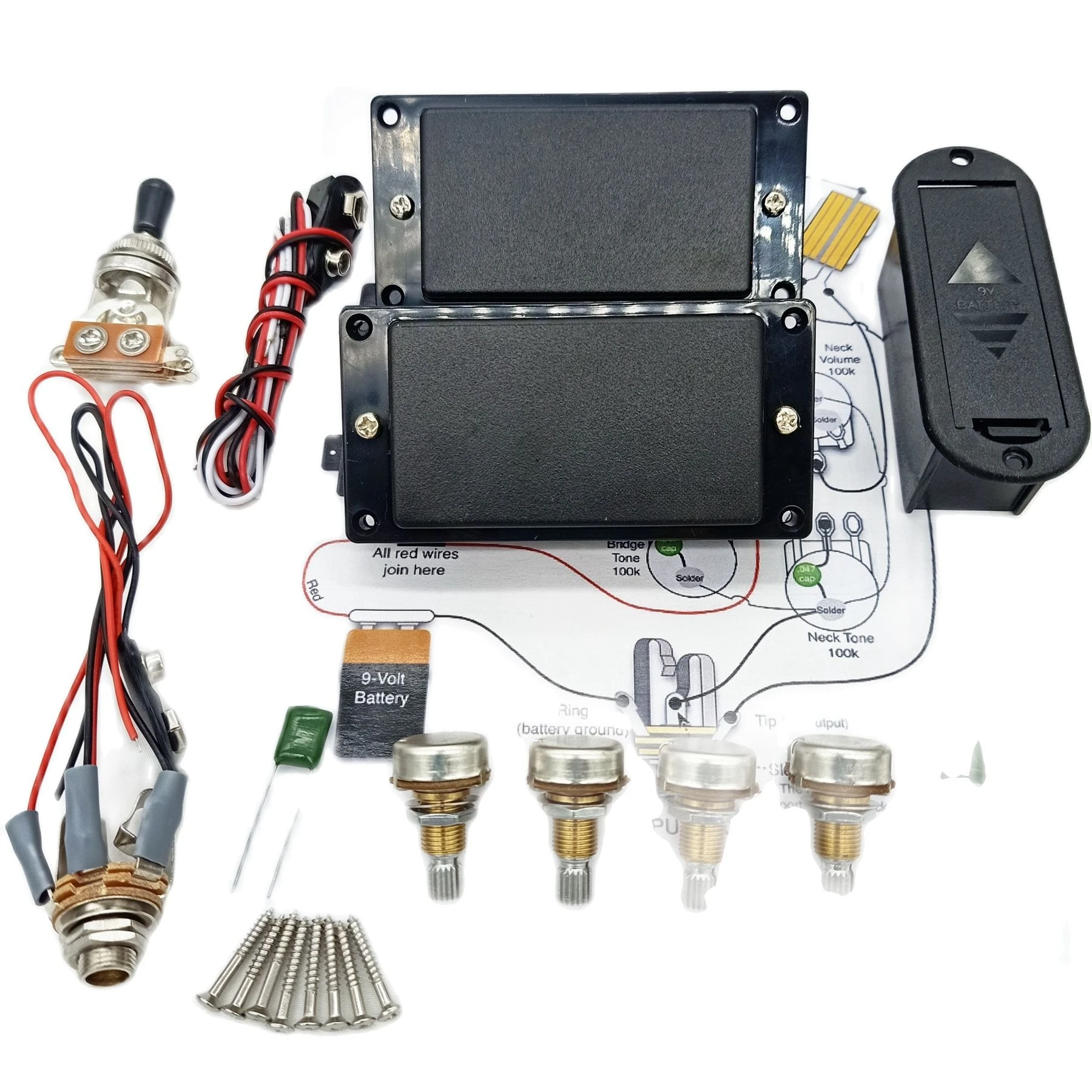 Active Pickups Electric Guitar Active Pickup Humbucker Power Supply