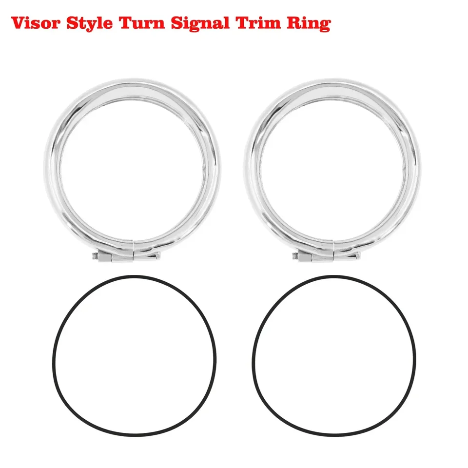 Chrome Trim Ring 7" & 4.5" Chrome Headlight & Fog Light Trim Rings Visor Bezels For Harley Softail & Touring Models - Direct Fit Replacement Harley Davidson Softail Headlight - Foto 3