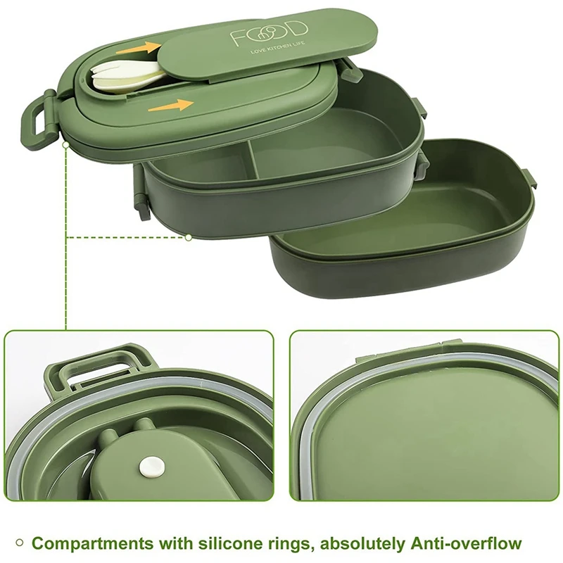 Lunch Box Leakproof Bento Box Kids Adults Cutlery Set Bento Boxes Kid Men Women Adults Working Schools