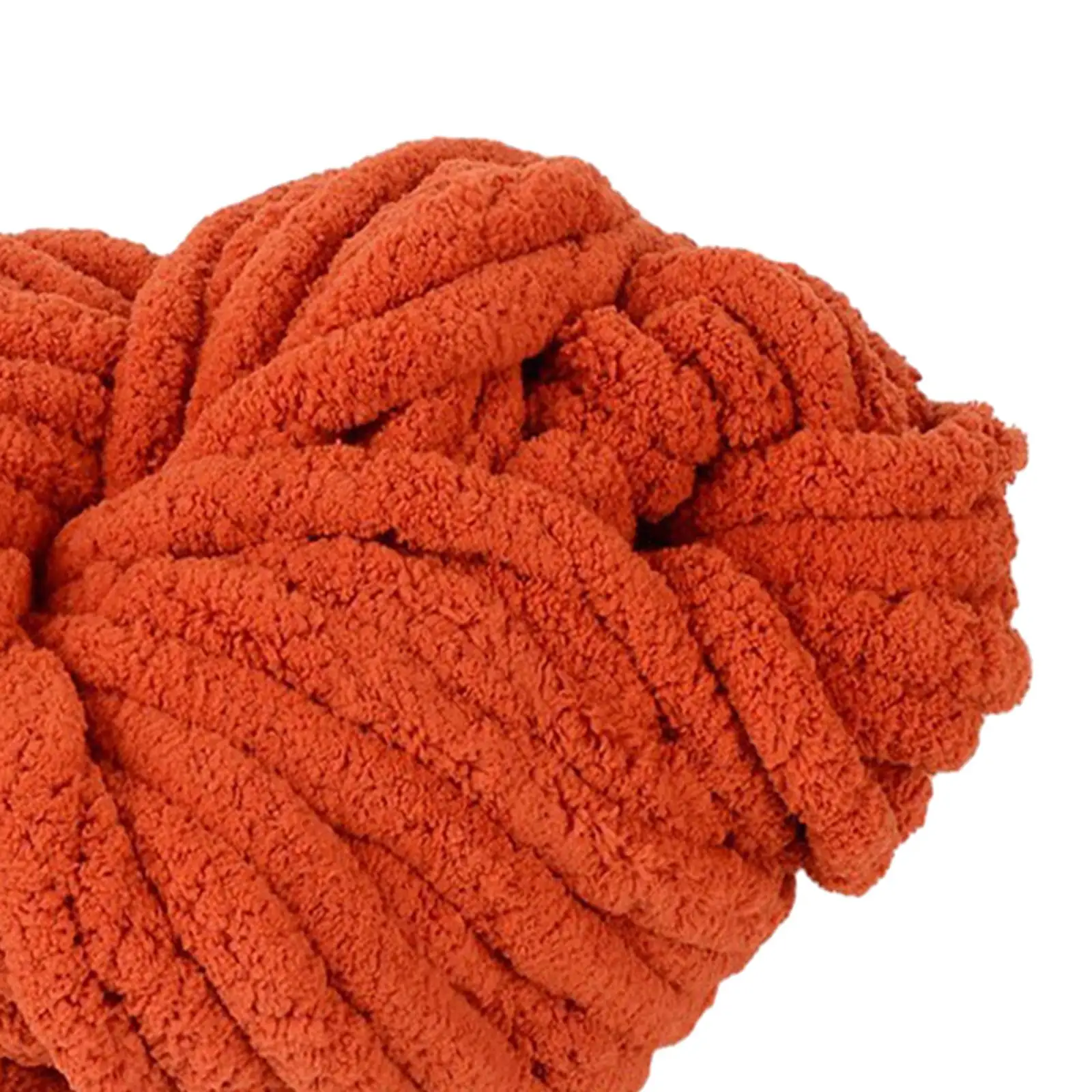Chunky Chenille Yarn Gauge 7 Plush Jumbo Yarn Acrylic Thick Yarn Bulky Yarn for Hat Crochet Bed Arm Knitting Throw 5