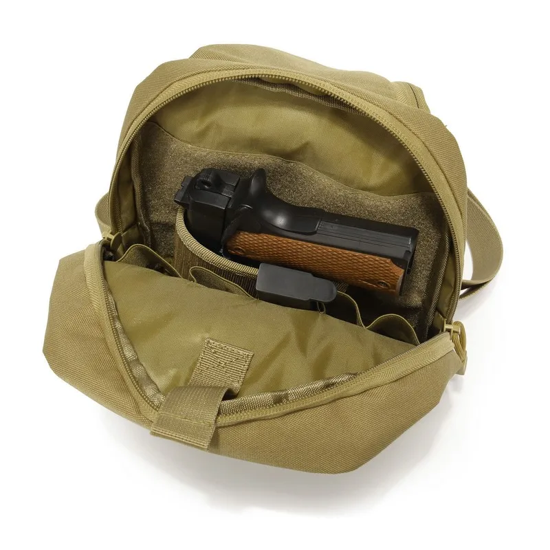 Tactical pistol gun case shoulder bag outdoor hiking hunting camping chest bag with gun holster