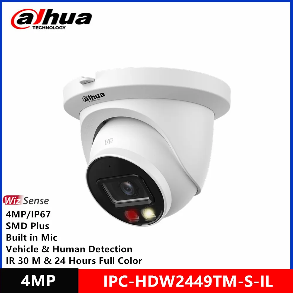 Dahua IPC-HDW2439T-AS-LED-S2 Full-color & IPC-HDW2449TM-S-IL 4MP POE Built-in Mic Smart Dual Light SMD Plus WizSense IP Camera ip camera surveillance camera wifi ip camera camera module