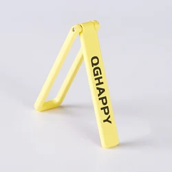 Elegant Finger Ring Phone Holder - Slim Stand and Portable Car Mount Accessory (Yellow)