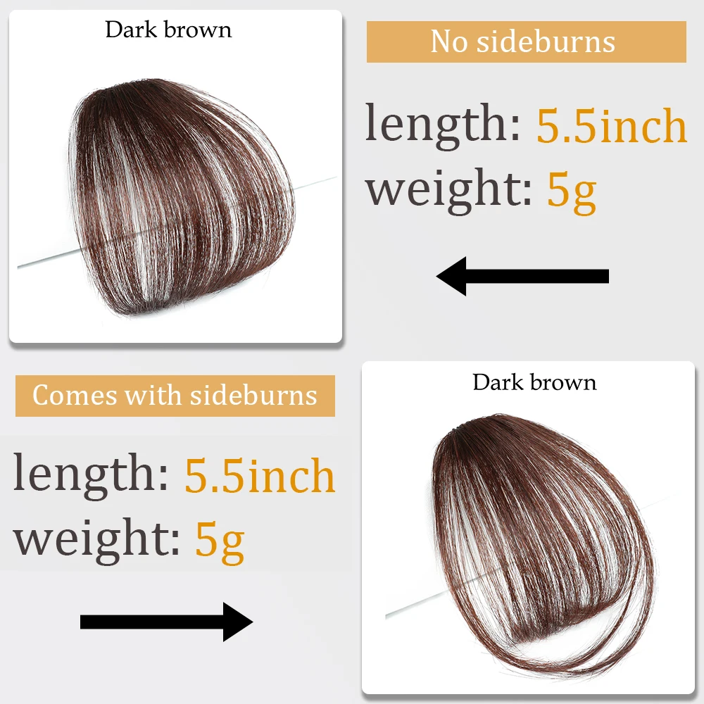 Synthetic Bangs Fake Air Bangs Synthetic Hair Fake Fringe Natural False Hairpiece Hair Styling Clip-In Extension Women Clip In Bangs Tools