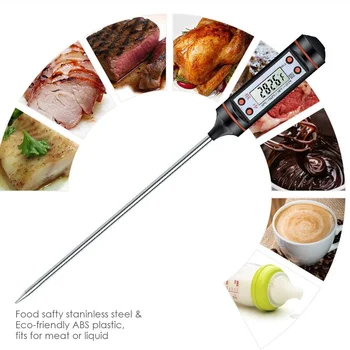 Kitchen Digital Thermometer Probe Candle Making Measure Liquid Soy Paraffin Wax Melts Household Cooking Thermometer Tool BBQ 1