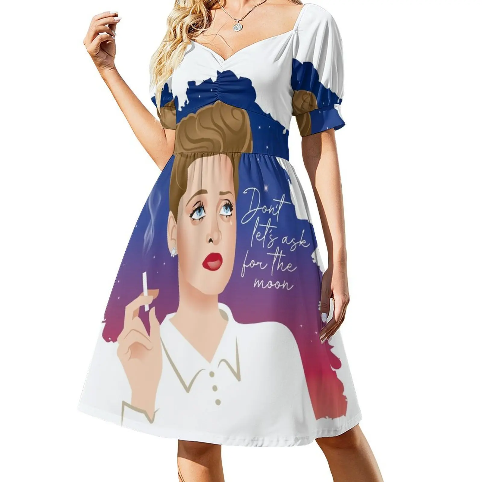 Vestido Charlotte de manga corta, vestidos de noche, vestidos de mujer, vestido de verano para mujer, ropa de verano para mujer, uso diario.