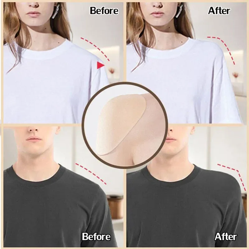 Silicone Shoulder Pads for Women and Men Breathable Reusable Self Adhesive