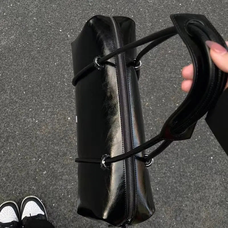 Women Pu Leather Brief Pillow Bag Fashion Spicy Girl Large Capacity Boston High Quality Shoulder Travel Handbag