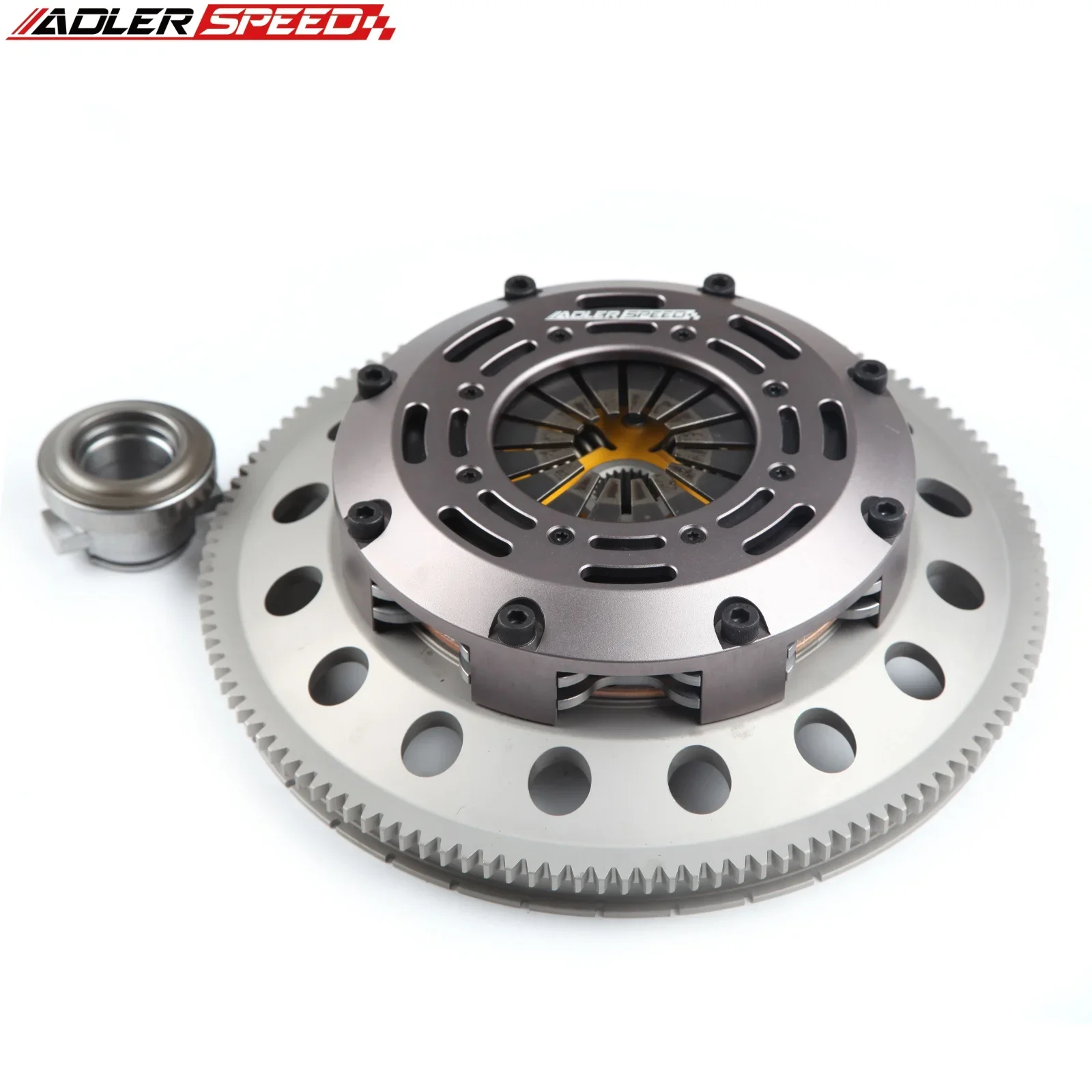ADLERSPEED 7.25인치 185mm 스프렁 클러치 트윈 디스크 키트 + 플라이휠 (닛산 350Z 인피니티 G35 VQ35DE 중형용)