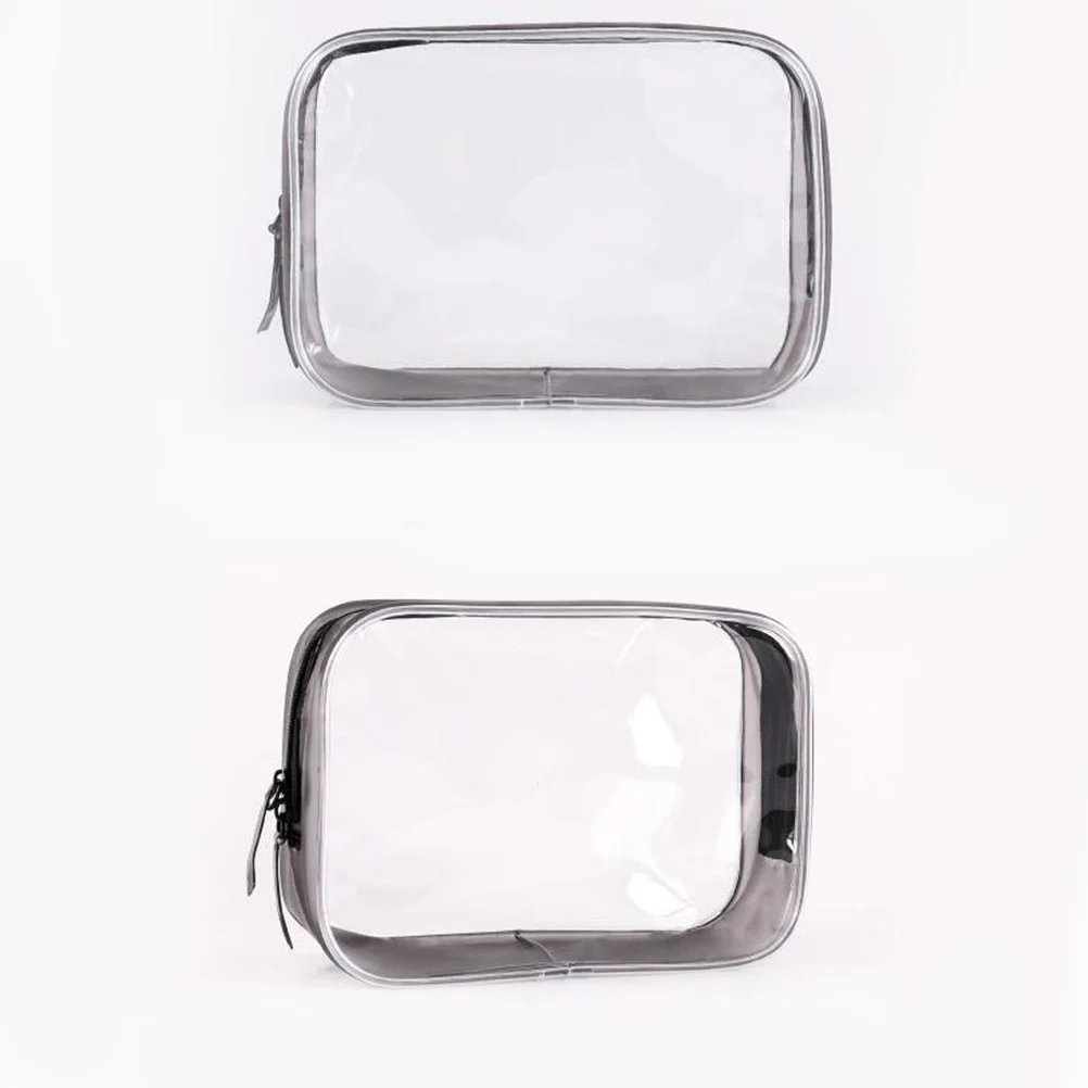 

PVC Waterproof Storage Bag Enlarge Brushes Toothpaste Packing Organizer Pouch Transparent Change Purse with Zipper for