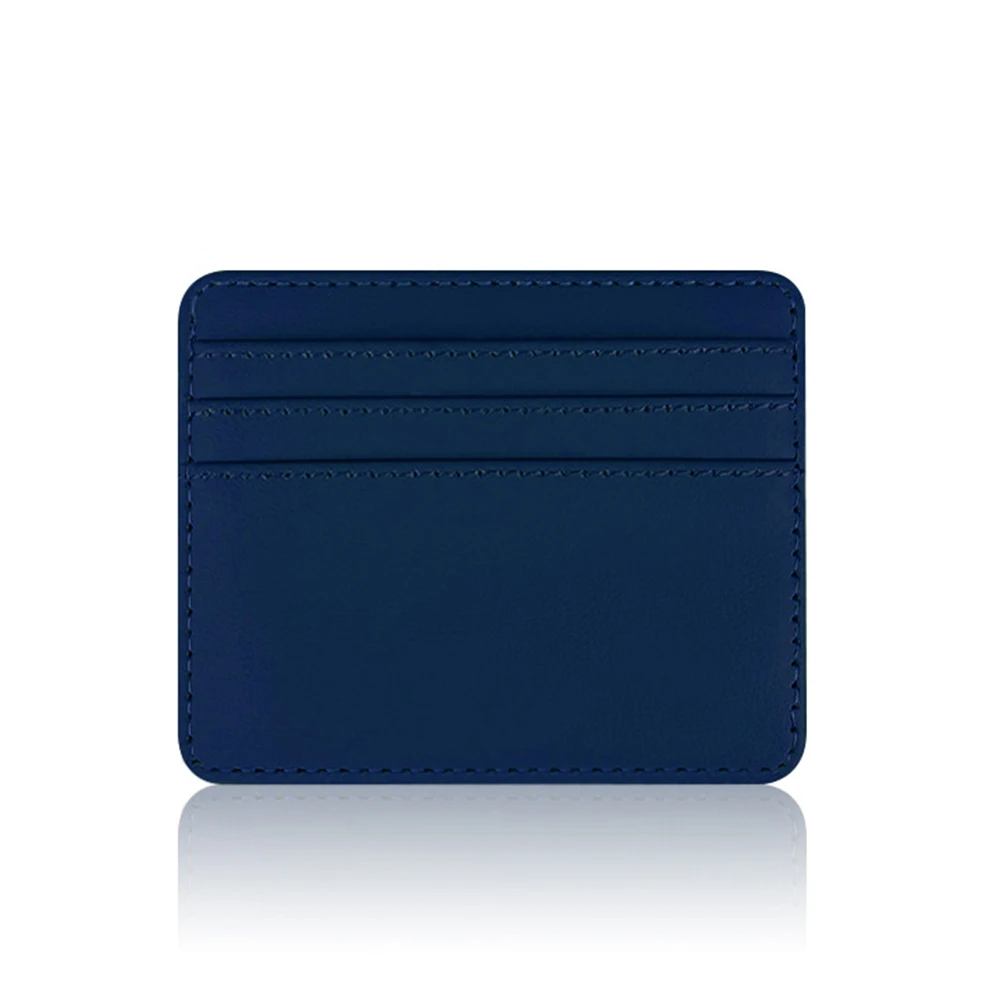 Customized Leather Slim Wallet with Initials - Personalized Cardholder Gift