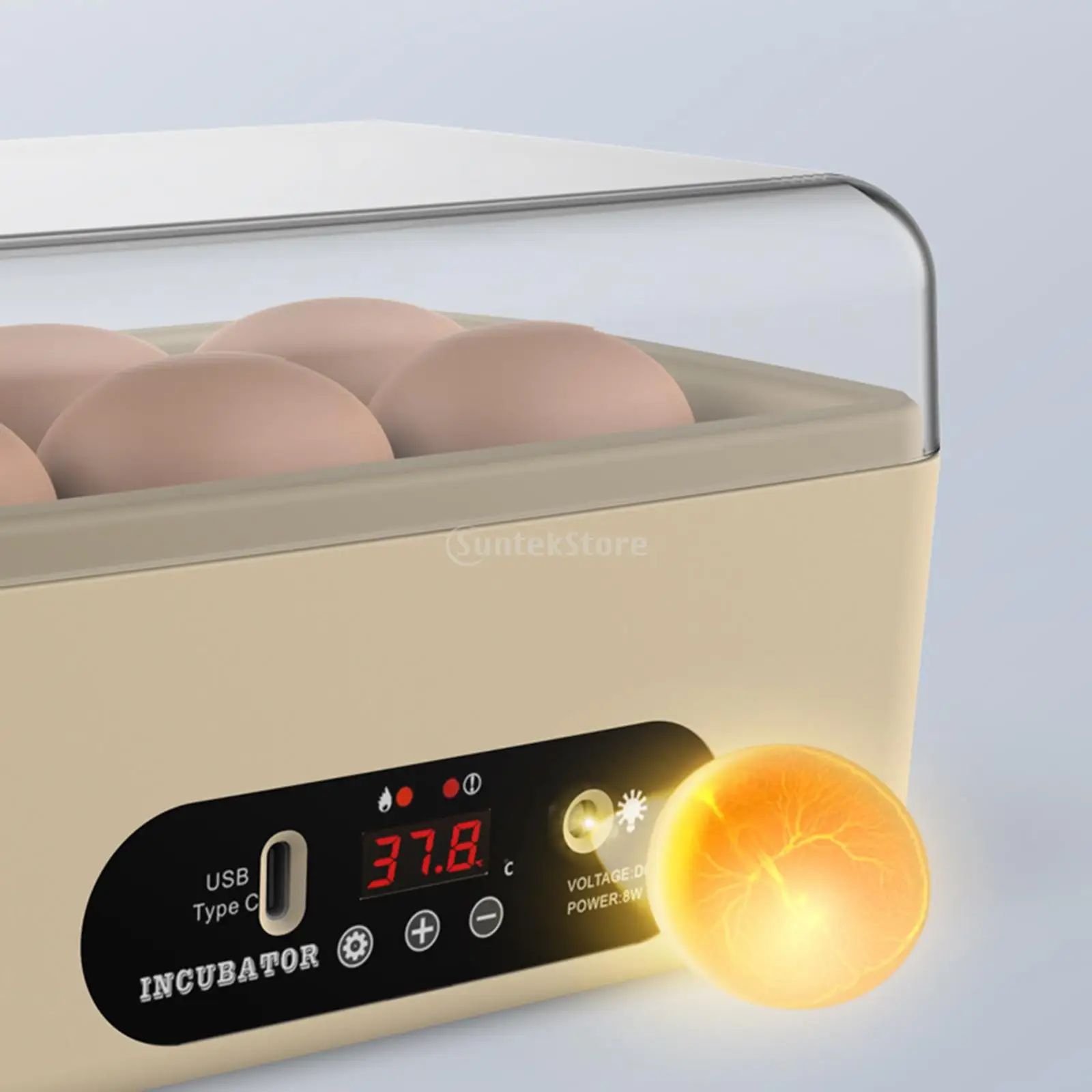 6 Eggs Automatic Egg Incubator Poultry Hatching Machine Mini Turning Temperature Control Breeder for Chicken Birds Duck Goose egg incubator