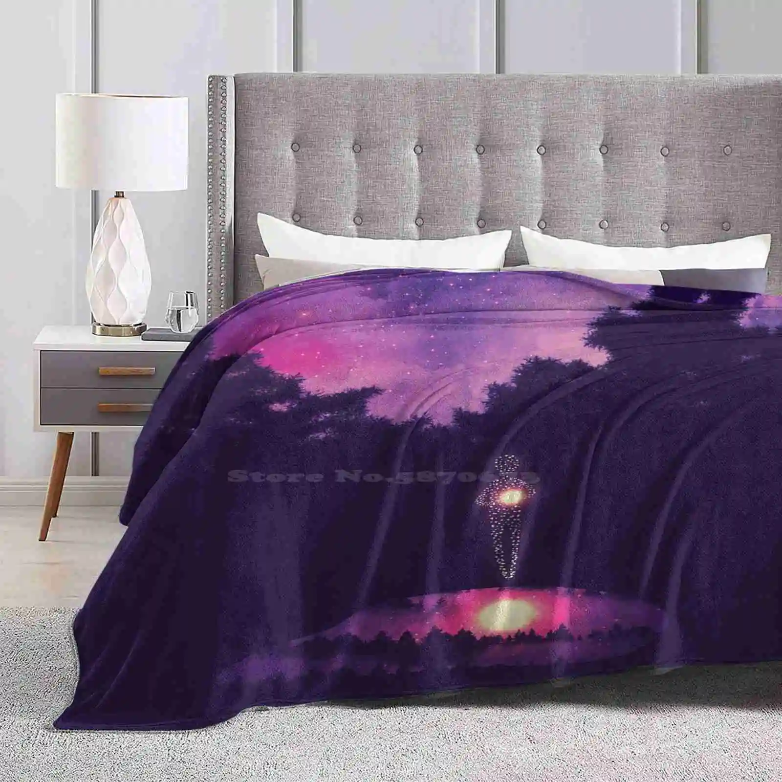 

Little Lights Four Seasons Comfortable Warm Soft Throw Blanket Stars Star Dust Lights Soul Fantasy Night Sky Space Surreal