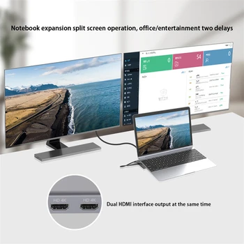 12 in 1 usb hub 3 0 type c 4k hdmi dock station monitor video converter