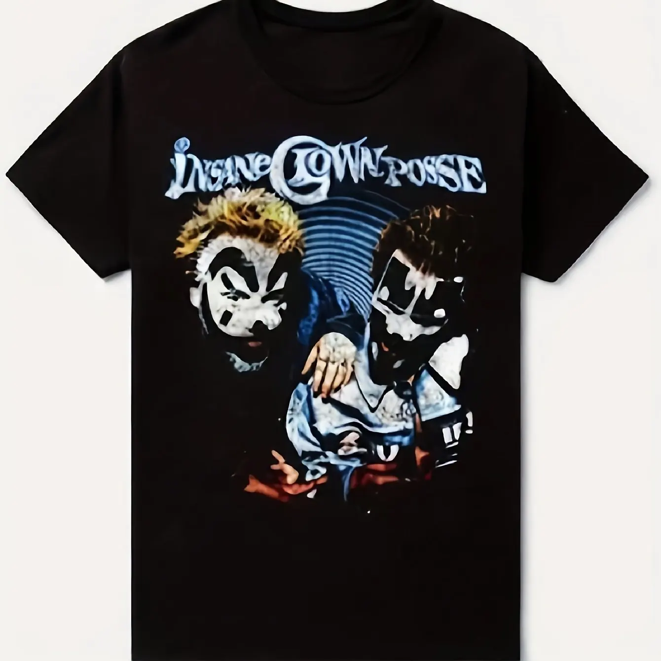 Herren Retro ICP Logo T-Shirt Reines Rundhals-Kurzarm-T-Shirt Geeignet für Themenpartys und Freizeitkleidung das ganze Jahr über