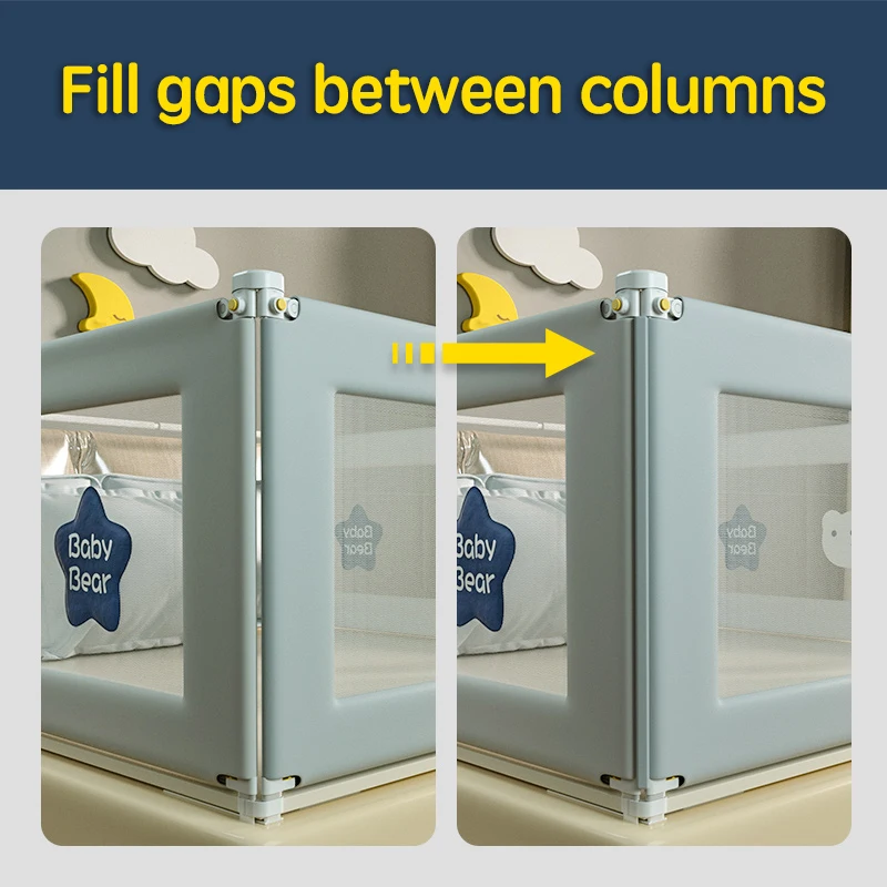 Accessories for bed railed, bedside fixing rod,Gap filling for columns, Safety Belt bed rail installation