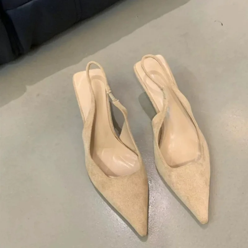 Women High Heels Pointed Toed Pumps Stiletto Slingback Shallow Weddings Bridal Shoes