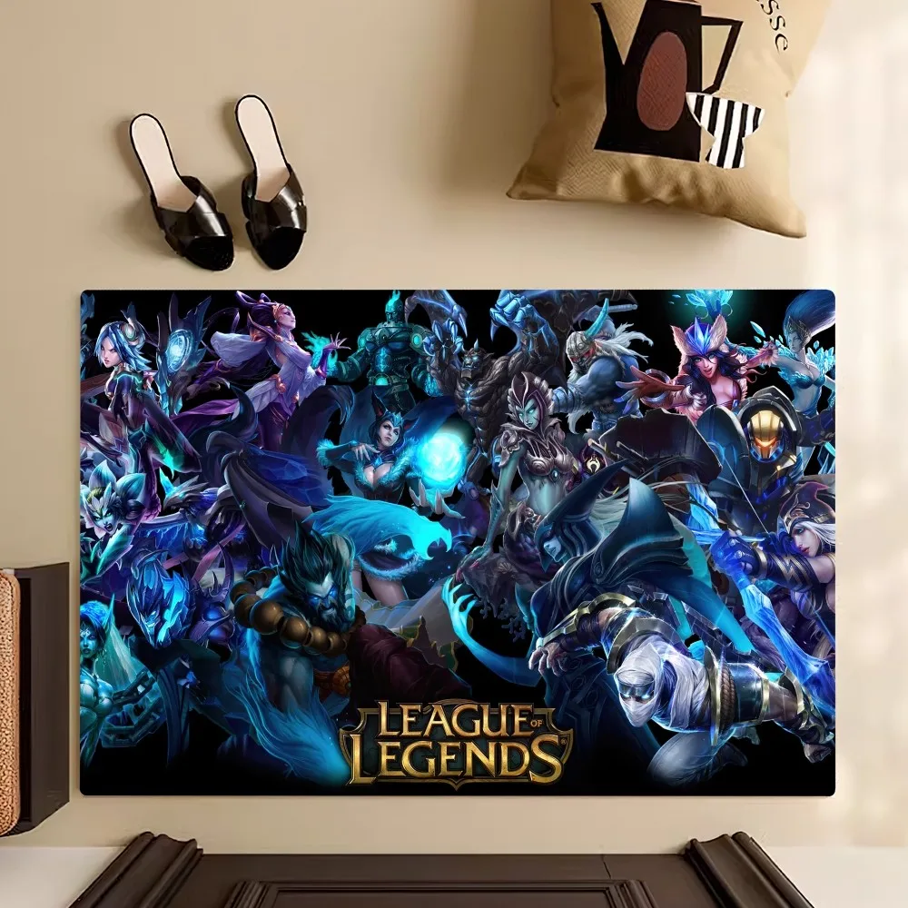 Game L-League of Legends Jinx Floor Mat Bedroom Kitchen Door Bath House Super Absorbent Foot Non-slip 2