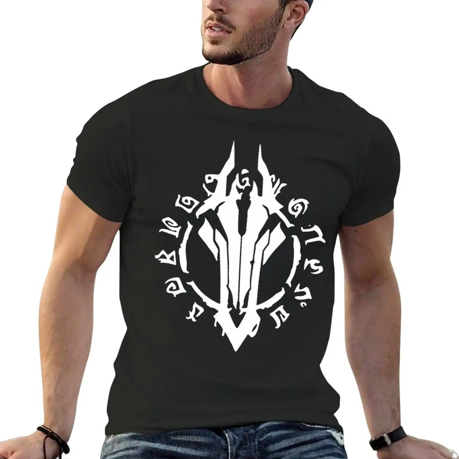 

Darksiders Rune White T-shirt blacks plain customs design your own Short sleeve tee men