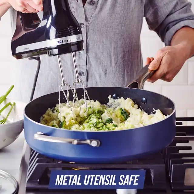 Toxin Free Ceramic Metal Utensil Dishwasher, 5QT Saute pan 3