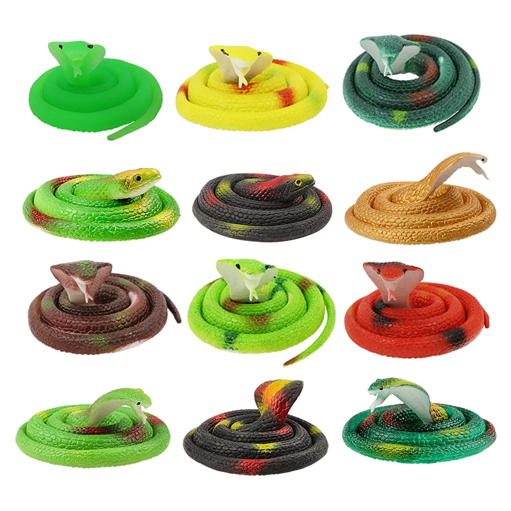 

12 шт., страшная игрушка-змея