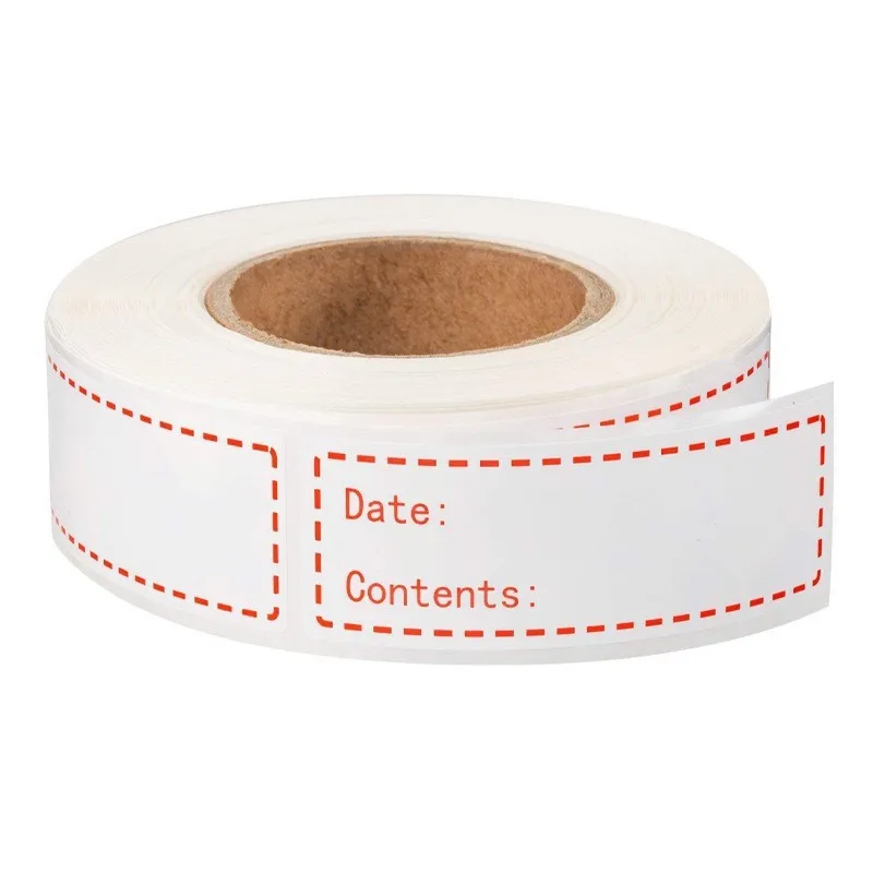 Date Marking Stickers 125 Sheets/roll Waterproof Household Container Labels Suitable for Kitchens Restaurants Easy Clean TMZ
