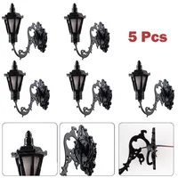 5Pcs Train Railway Park Led Lamppost Lamps Wall Lights Model Scale 3V Model Garden Lamps Miniature Lanscape Model Building 2