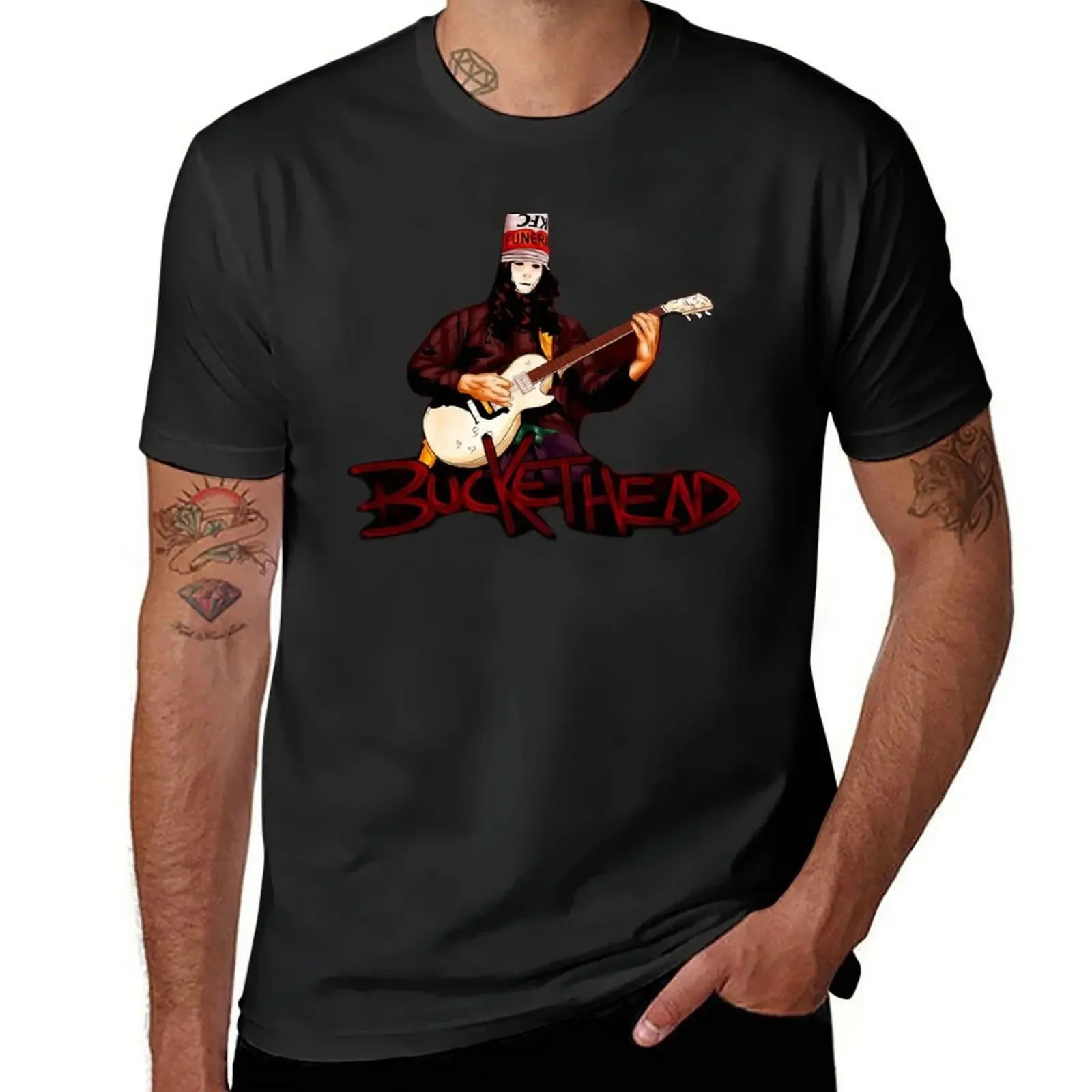 

Buckethead T-Shirt customizeds aesthetic clothes Men's t-shirt