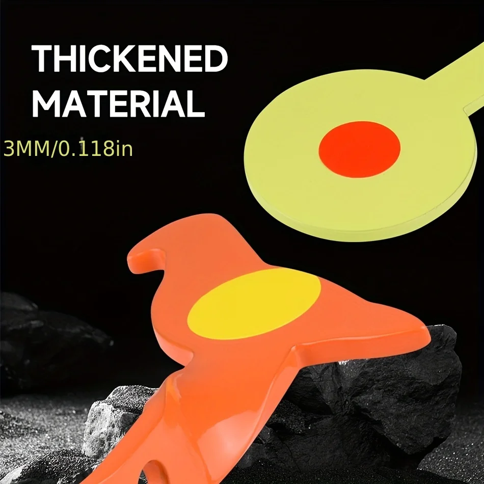 Rotating Metal Archery Target 5.5-inch 3MM Thick Bidirectional Bird Rotating Stainless Steel Target