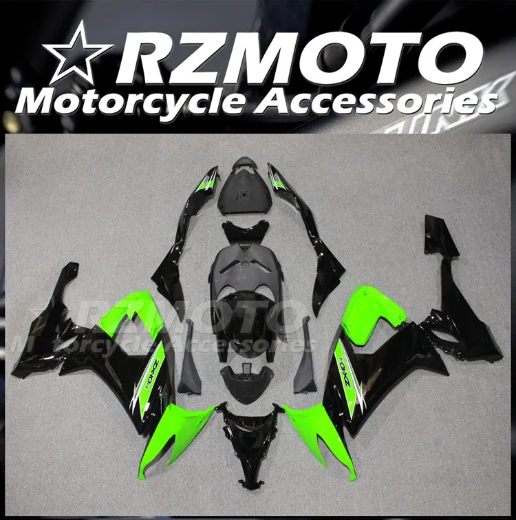 

Комплект обтекателей для мотоцикла из АБС-пластика, 4 подарка, подходит для KAWASAKI ZX-10R ZX10R 2008 2009 2010 08 09 10, комплект кузова, зеленый, черный