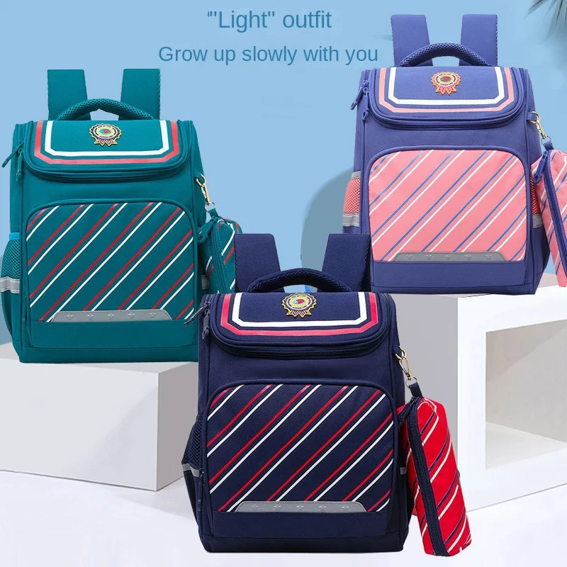 School Backpack Stitch School Stuff Black Pink Backpack Girls School Bags 1 To 3years 7-10 Years Old Load Relief Kit New