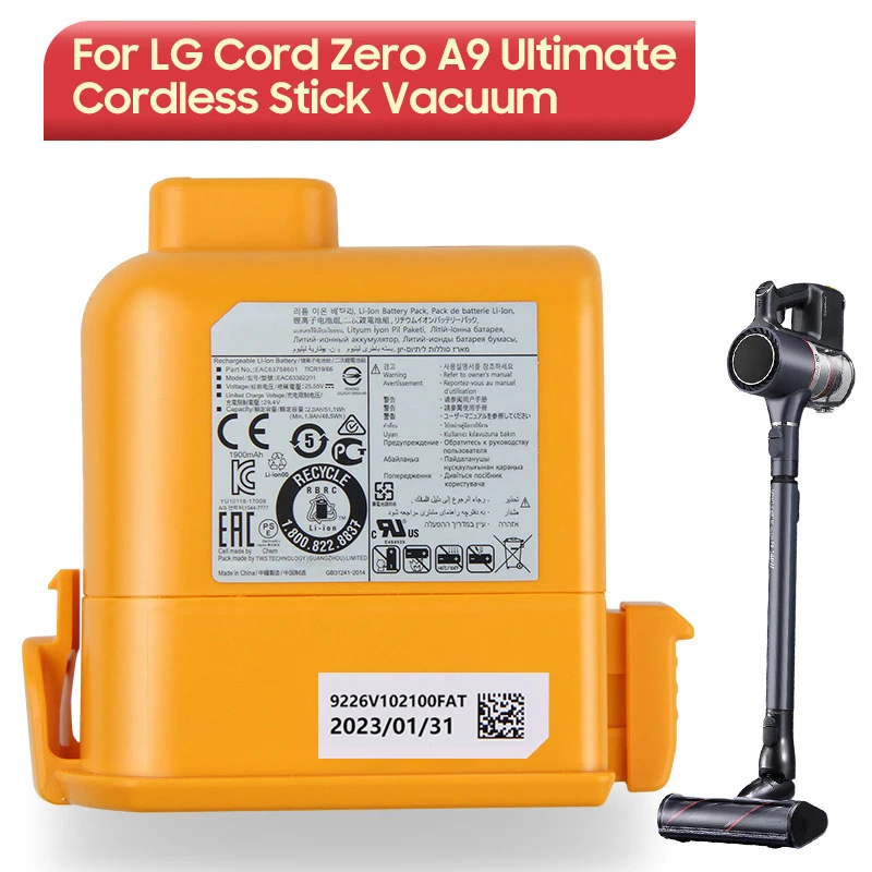 Batteria Di Ricambio Muslimatexayper Lg Cord Zero A9 Ultimate A9 Plus A9 Max A9K Pro A9Master2X A9Bedding2 A9Beddingx